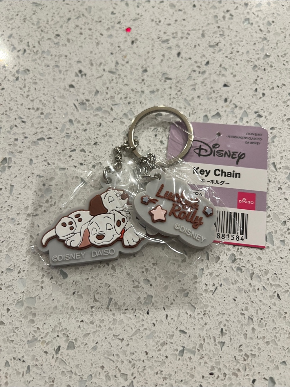 Disney 🐾 101 Dalmatians Luci & Rolly Key Chain - White & Brown